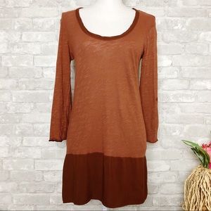 ANTHRO left of center Parkway Tunic Rust Size XS